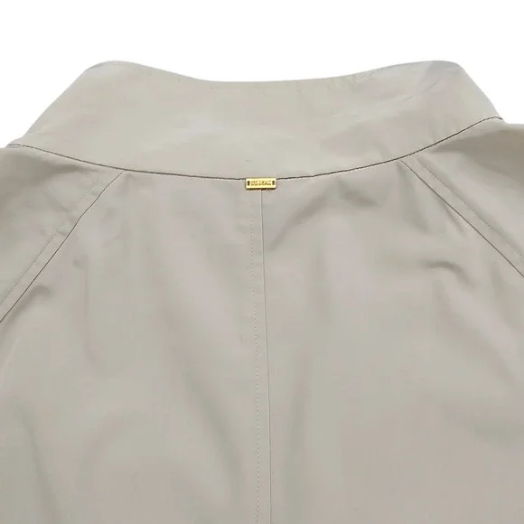 St John Jacket Shirt Womens Size XL Beige Lightweight Safari Full Zip Pockets - Picture 6 of 15